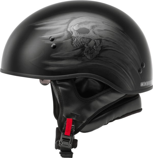 Hh 65 Half Helmet Ritual Naked Matte Black/Silver Xl, GMAX HH-65 Half Helmet Ritual Naked Matte Black/Silver XL | DOT Approved, COOLMAX Interior, Dual-Density EPS Technology | Intercom Compatible | Motorcycle Helmet &#8211; Half Helmets, Knobtown Cycle