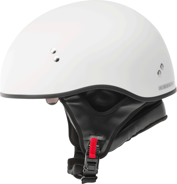 Hh 65, GMAX HH-65 Half Helmet Naked Matte White 2x | DOT Approved, COOLMAX Interior, Dual-Density EPS Technology | Intercom Compatible | 191361232503, Knobtown Cycle