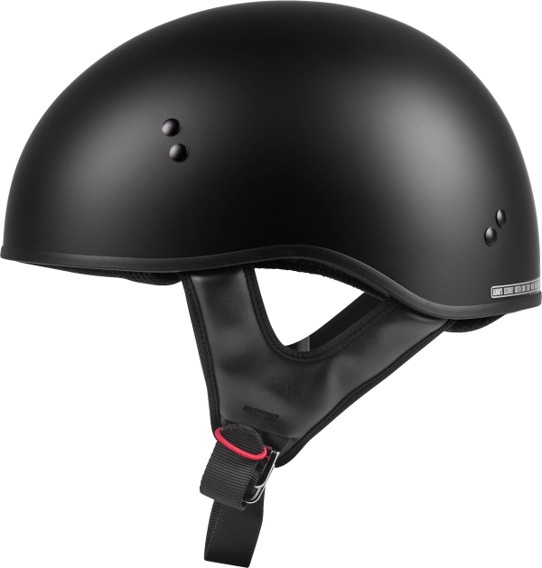 Helmet, GMAX HH-45 Half Helmet Naked Matte Black Md | Lightweight DOT Approved Helmet with Dual-density EPS Technology | Removable COOLMAX Interior | Maximum Venting | Motorcycle Half Helmets, Knobtown Cycle