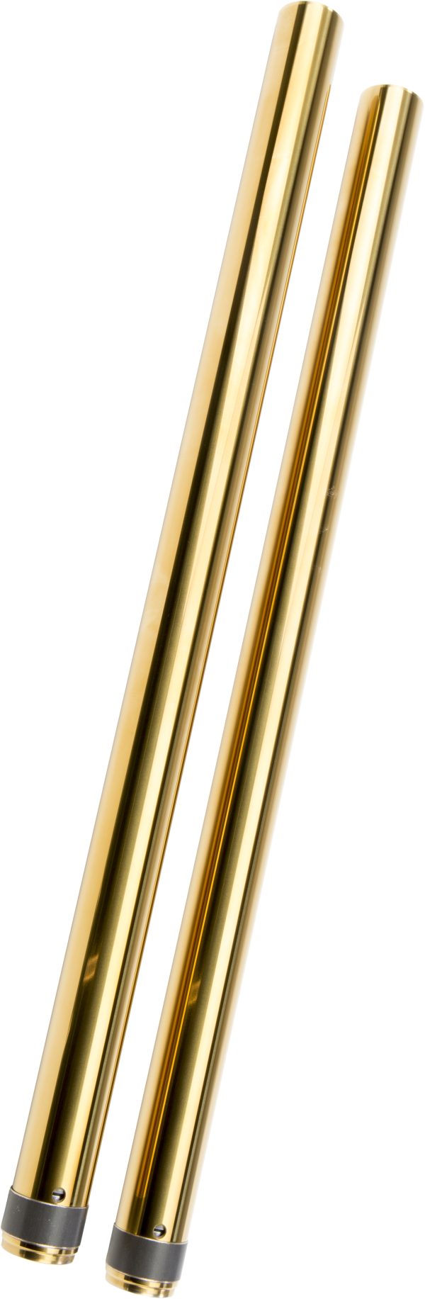 Gold, Gold Fork Tubes 39mm 27&#8243; O.S. Fxd for 1987-2018 Harley Davidson Models | Gold Titanium Nitrite Coating | Reduce Friction | Resist Wear | HARDDRIVE 191361079757, Knobtown Cycle