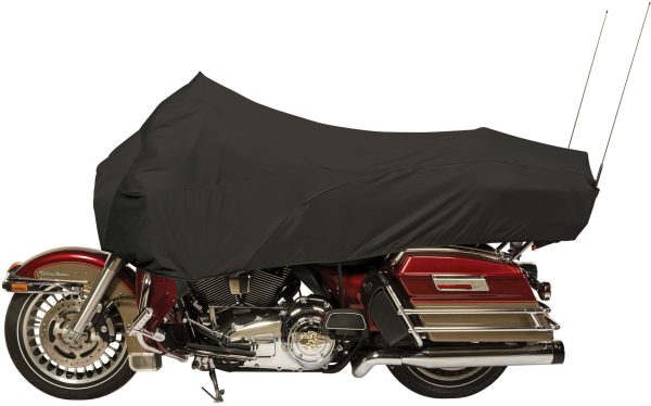 Premium, DOWCO 830460000315 Premium Motorcycle Half Cover | Tough &#038; Lightweight Synthetic Fabric | Water Repellent | Elastic Cord for Snug Fit | Covers Fairing, Seat &#038; Rear Trunk | Compact Design | Motorcycle Covers, Knobtown Cycle
