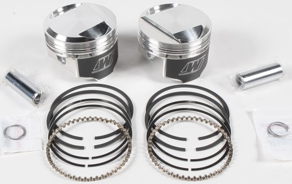 V Twin Piston Kit, WISECO V Twin Piston Kit 1340 Evo Big Twin 10:1 Comp for Harley Davidson FLH Electra Glide, FLST Softail, FXR Super Glide, and More &#8211; High Strength, Low Weight, Improved Heat Transfer &#8211; Fits Various Models &#8211; Piston Kits, Knobtown Cycle