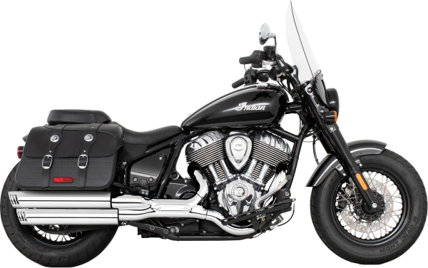 Racing Slip On Exhaust, Racing Slip On 3.25&#8243; Indian Chief Pitch Black Mufflers | Fits 2021-2023 Models | Chrome/Black Tips | Removable Baffles | Easy Installation | Deep Rich Tone | Pair &#8211; Slip On Exhaust, Knobtown Cycle