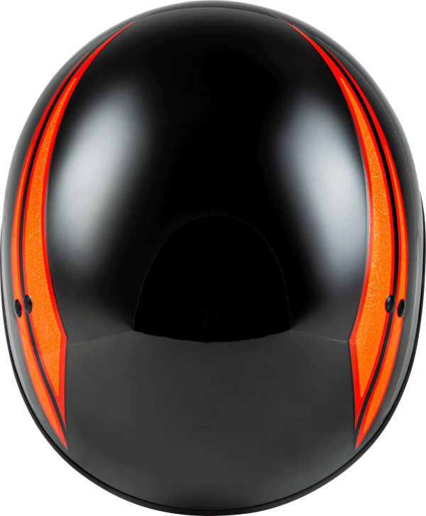 Hh 65 Half Helmet Union Naked Black/Orange Sm, GMAX HH-65 Half Helmet Union Naked Black/Orange Sm &#8211; DOT Approved, COOLMAX Interior, Dual-Density EPS Technology &#8211; Helmet Half Helmets, Knobtown Cycle