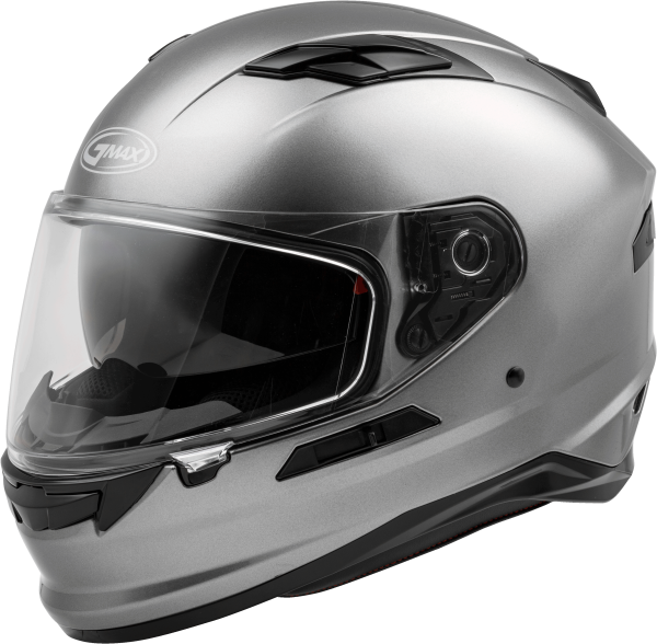 Helmet, GMAX FF-98 Full Face Helmet Titanium Sm | ECE/DOT Approved, LED Rear Light, Quick Release Shield | Lightweight Poly Alloy Shell | Breath Deflector, UV Protection | Intercom Compatible | Helmet &#8211; Full Face, Knobtown Cycle