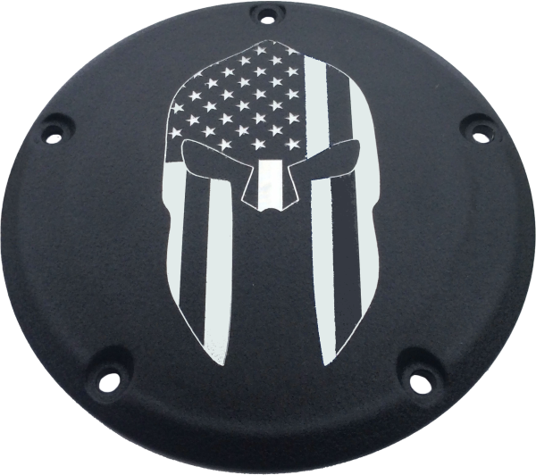 7 Tc Derby Cover, 7 Tc Derby Cover Spartain Black | Custom Engraving | 175.38 | Made in USA | CNC Machined | 6061 Billet Aluminum | Harley Davidson Fitment | PPG Automotive Paint | 3-Year Warranty, Knobtown Cycle