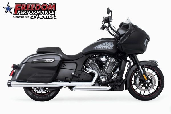Eagle Slip Ons, Eagle Slip Ons 4&#8243; Chrome W/Black Tip Indian | FREEDOM Performance | Fits 2014-2018 Indian Chieftain &#038; Roadmaster | Increased Power &#038; Crisp Throttle Response | Made in U.S.A. | Not Legal in CA | $685.49, Knobtown Cycle