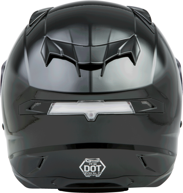 Helmet, GMAX FF-98 Full Face Helmet Black Sm | ECE/DOT Approved, LED Rear Light, Quick Release Shield | Lightweight Poly Alloy Shell | SpaSoft Interior | UV400 Shield | Breath Deflector | Intercom Compatible, Knobtown Cycle