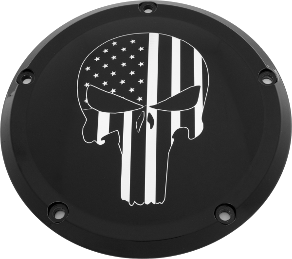 7 M8 Flt/Flh Derby Cover, Custom Engraved 7 M8 Flt/Flh Derby Cover Punisher Black | 175.38 | CNC Machined | 6061 Billet Aluminum | Made in USA | Harley Davidson Fitment | High Quality PPG Paint | 3-Year Warranty, Knobtown Cycle