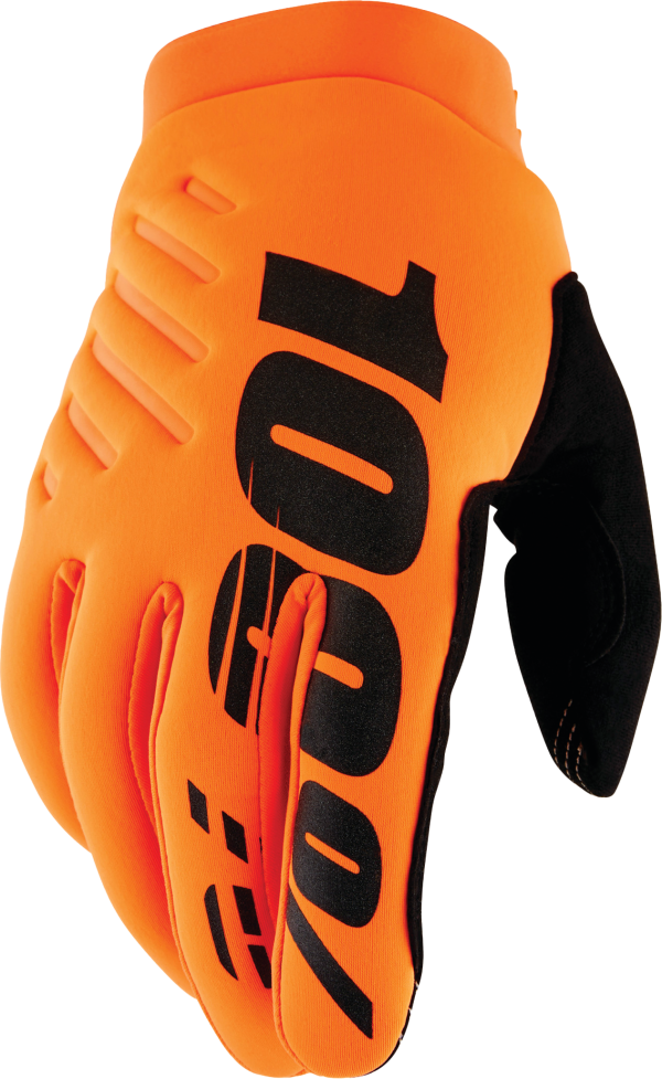 Brisker, Brisker Youth Gloves Fluo Orange/Black Md &#8211; Lightweight Insulated Bike Gloves for Cold Weather &#8211; Adjustable Wrist Closure, Reflective Graphics, Silicone Palm Graphics &#8211; Ideal for Trail Exploring and Maintenance &#8211; 841269184502, Knobtown Cycle