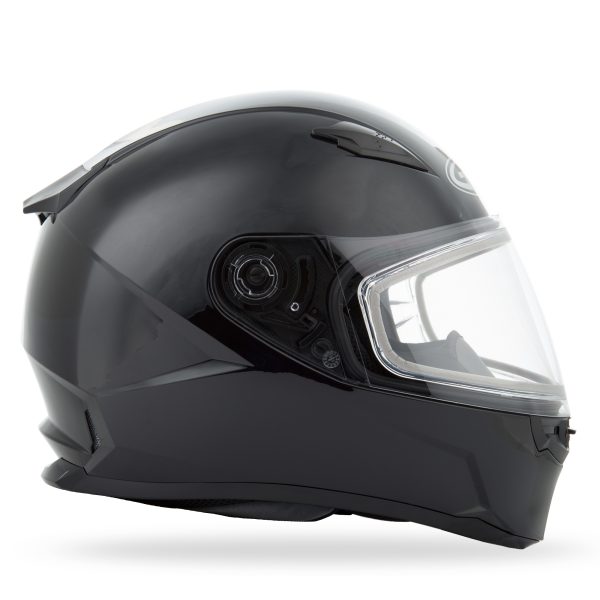 Helmet, GMAX FF-49 Full Face Snow Helmet Black LG | DOT Approved, COOLMAX Interior, UV400 Shield | Intercom Compatible | Electric Shield Option | Snowmobile Helmet, Knobtown Cycle