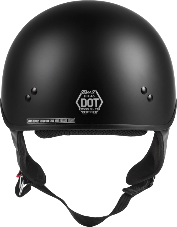 Helmet, GMAX HH-45 Half Helmet Naked Matte Black XL | DOT Approved Lightweight Low Profile Helmet with Dual-density EPS Technology | Removable COOLMAX® Interior | Maximum Venting | Helmet &#8211; Half Helmets, Knobtown Cycle