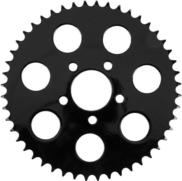 Gloss Black, Gloss Black Rear Sprocket 48t Big Twin 00 13 | HARDDRIVE 191361073540 | Convert From Belt Drive to 530 Chain Drive | OEM Replacement Transmission Belt Pulleys | Rear Sprockets, Knobtown Cycle