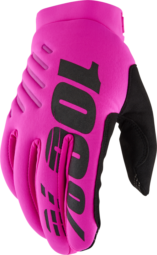 Brisker, Brisker Women’s Neon Pink/Black Sm Gloves &#8211; Lightweight Insulated Cycling Gloves for Cold Weather &#8211; Adjustable Wrist Closure, Moisture-Wicking Interior, Reflective Graphics &#8211; Perfect for Trail Exploring and Maintenance Days, Knobtown Cycle