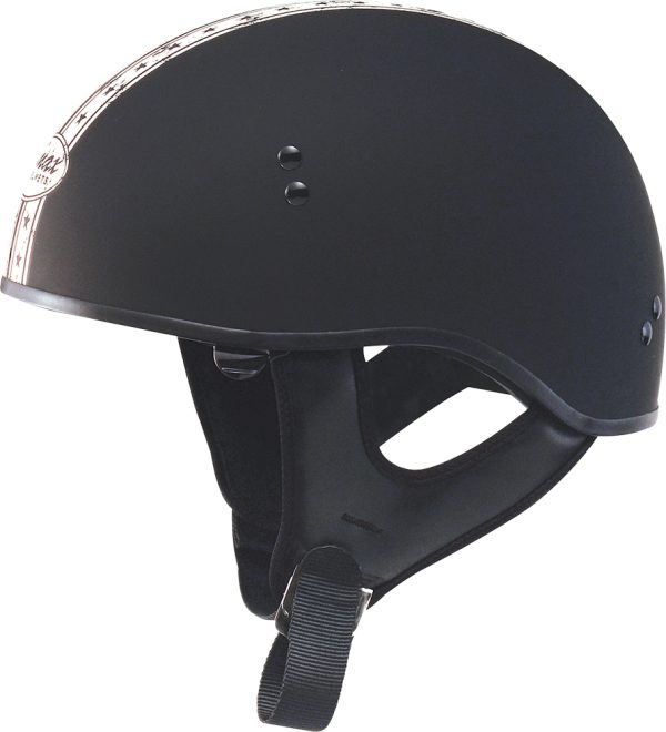 Gm 65 Half Helmet Dual Naked Matte Black, GMAX GM 65 Half Helmet Dual Naked Matte Black/Antique White Sm &#8211; Lightweight Helmet for Motorcycle Riders &#8211; Half Helmets for Safety and Style, Knobtown Cycle