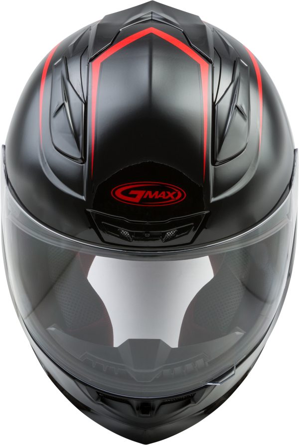 Helmet, GMAX FF-88 Full Face Precept Helmet Black/Red Sm | ECE/DOT Approved, SpaSoft™ Interior, Lightweight Shell | UV400 Protection | Intercom Compatible, Knobtown Cycle