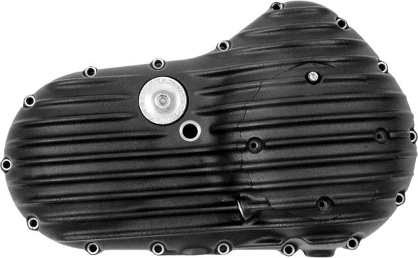 Primary Covers, EMD 682.89 XL Ribbed Black Primary Cover Mount for Harley Davidson XL Models &#8211; Custom Look, CNC Machined, Leak-Free Fitment &#8211; Fits 2004-2017 Sportster 883 &#038; 1200 &#8211; Replaces OEM Cover &#8211; Gasket Kit Not Included &#8211; Motorcycle Primary Covers, Knobtown Cycle