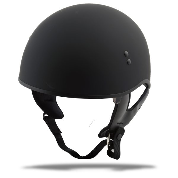 Hh 65, GMAX HH-65 Half Helmet Naked Matte Black LG | DOT Approved Helmet with COOLMAX Interior | Removable Sun Shields and Neck Curtain | Intercom Compatible | Lightweight and Ventilated | Motorcycle Half Helmet, Knobtown Cycle