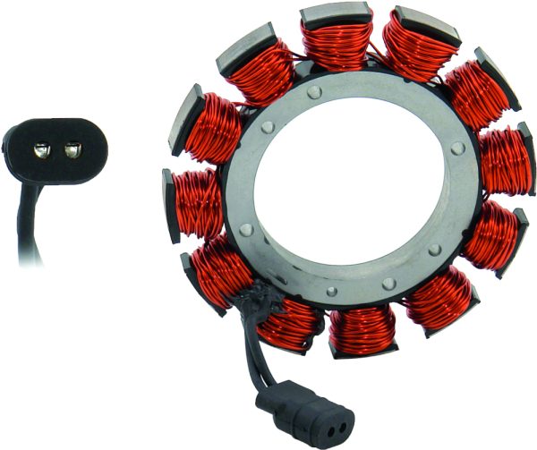 Stator Assy 22 Amp, ACCEL Stator Assy 22 Amp Fxst/Flt Unmolded for Harley Davidson FLH Electra Glide, FLST Softail, FLT Tour Glide, FXST Softail, and more &#8211; Precision Machine Wound, High Temperature Insulation, Plug and Play Installation &#8211; Covered by Limited Lifetime Warranty, Knobtown Cycle