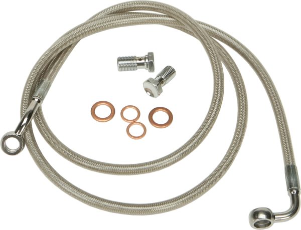 Brakeline Kit Clear, Brakeline Kit Clear &#8211; HARDDRIVE 11.32 PTFE Teflon Stainless Braided Hose UV Protected PVC Cover Banjo Bolts Tee Junction Block Lifetime Warranty &#8211; Made in USA, Knobtown Cycle
