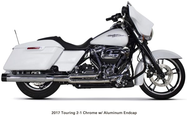 Comp S, Comp S 2in1 Exhaust Touring M8 Chrome W/Black End Cap | TBR | 1099.98 | 1003.97 | Harley Davidson FLHR Road King | FLHTCU Electra Glide Ultra Classic | FLHXS Street Glide Special | FLTRU Road Glide Ultra | 2 into 1 Exhaust, Knobtown Cycle