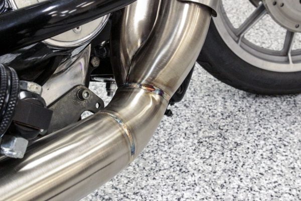 Comp S, Comp S 2in1 Exhaust FXR Brushed with Carbon Fiber End Cap | TBR | Fits 1987-1994 Harley Davidson FXR Models | High Performance | Aggressive Sound | 2 into 1 Exhaust, Knobtown Cycle