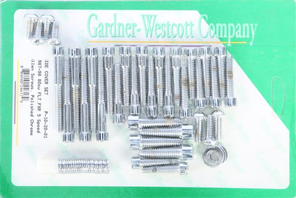 Big Twin Cam, GARDNER-WESTCOTT Big Twin Cam And Primary 87-98 Touring And FXR Models Chrome Bolt Set, Knobtown Cycle