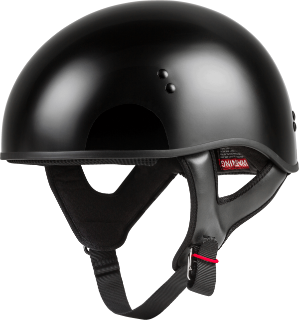 Hh 45, GMAX HH-45 Half Helmet Naked Black LG | DOT Approved Lightweight Low Profile Helmet with Dual-Density EPS Technology | Removable COOLMAX Interior | Ideal for Motorcycle Riders | 191361041099, Knobtown Cycle