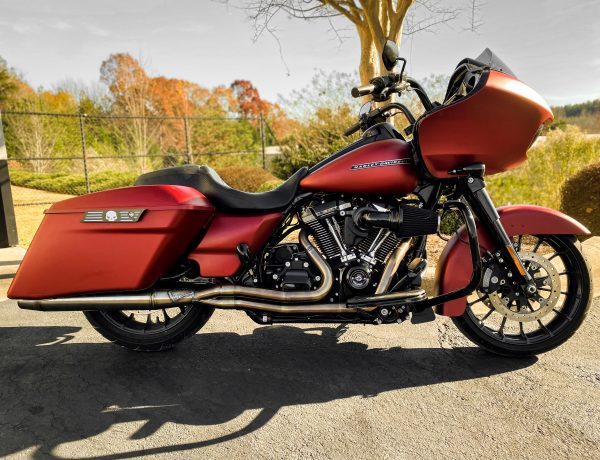 2 into 1 Exhaust, 2in1 M8 FLT Full Length Cannon Brushed SS Exhaust System for 2017-2021 Harley Davidson FLHR Road King, FLHXS Street Glide, FLTRXS Road Glide Special &#8211; Sawicki &#8211; $1549.99, Knobtown Cycle