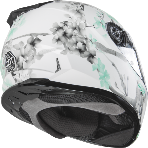 Helmet, GMAX FF-49S Full Face Blossom Snow Helmet Matte White Teal Grey XL &#8211; DOT Approved Lightweight Helmet with COOLMAX Interior and UV400 Protection &#8211; Intercom Compatible &#8211; $134.95, Knobtown Cycle