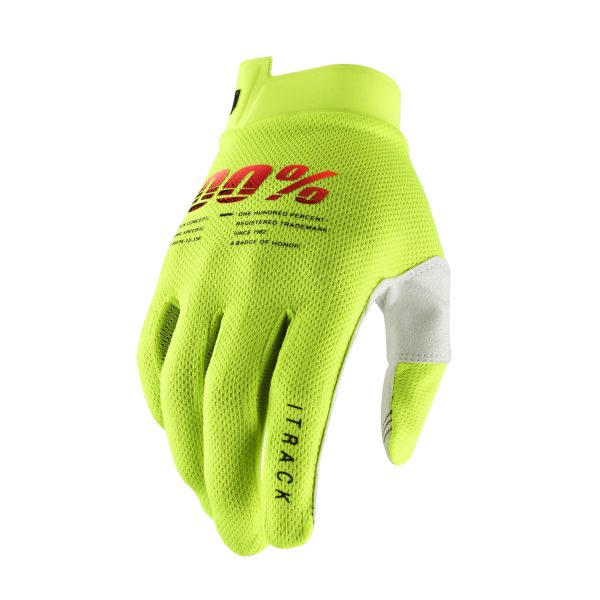 Itrack Gloves, Itrack Gloves Fluo Yellow Md &#8211; Stylish Embossed Slip-On Cuff, Seamless Mesh Top Hand, Maximum Comfort and Durability, Integrated Tech-Thread, Gloves, Knobtown Cycle