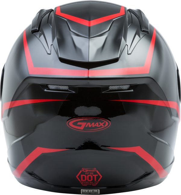 Helmet, GMAX FF-88 Full Face Precept Helmet Black/Red 3x | ECE/DOT Approved, Lightweight Shell, SpaSoft Interior, UV400 Protection | Intercom Compatible | 191361068652, Knobtown Cycle