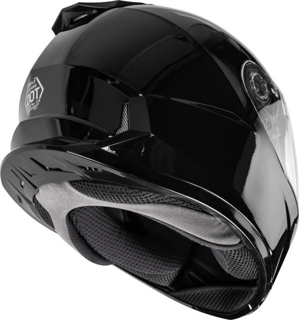 Helmet, GMAX FF-49 Full Face Helmet Black Small | Lightweight DOT Approved Helmet with COOLMAX® Interior, UV400 Protection Shield, and Ventilation System | Intercom Compatible | 191361037955, Knobtown Cycle