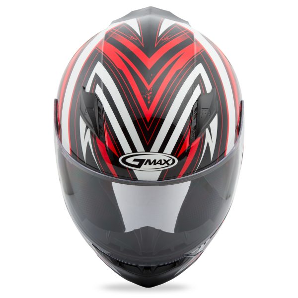 Helmet, GMAX FF-49 Full Face Warp Helmet White/Red XL &#8211; Lightweight DOT Approved Helmet with COOLMAX® Interior, UV400 Face Shield, and Ventilation System &#8211; Ideal for Motorcycle Riders &#8211; Helmet &#8211; Full Face, Knobtown Cycle