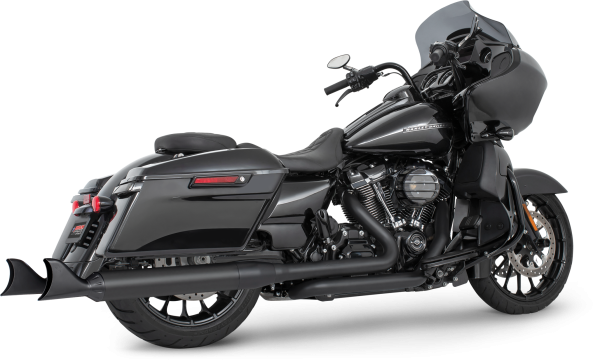 Sharktails, Sharktails Slip Ons 4&#8243; Black &#8217;17 Up Flt/H | Deep Rumble Classic Look | Fits 2017-2019 Harley Davidson FLHR FLHT FLHX FLTR | Freedom | $799.99, Knobtown Cycle