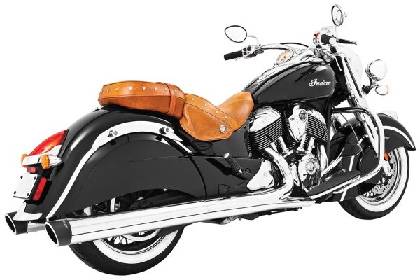 Liberty, Freedom Performance Liberty Slip Ons 4&#8243; Chrome W/Black Tip `14 20 Indian | Increased Power &#038; Crisp Throttle Response | Made in U.S.A. | Not Legal in CA | Fits 2014-2018 Indian Models | Slip On Exhaust, Knobtown Cycle