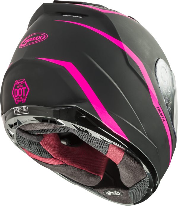 Helmet, GMAX FF-88 Full Face Precept Helmet Black/Hi Vis Pink LG | ECE/DOT Approved, SpaSoft Interior, Lightweight Shell | UV400 Protection | Intercom Compatible | Helmet &#8211; Full Face, Knobtown Cycle