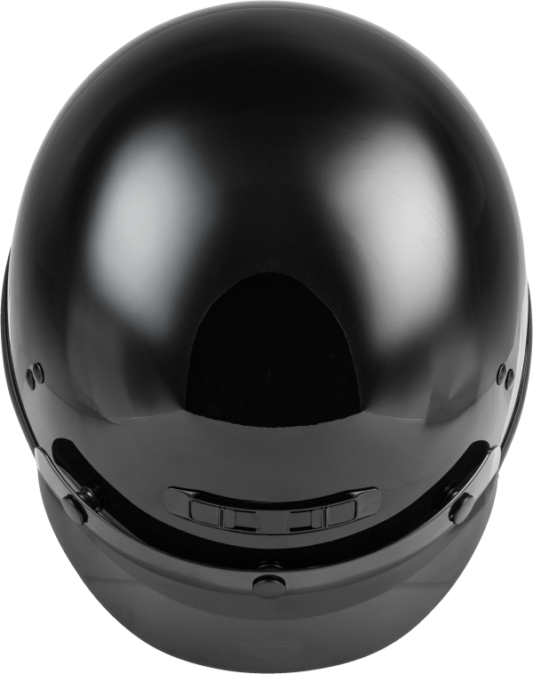 Gm 35 Half Helmet Full Dressed Black 2x, GMAX GM-35 Half Helmet Full Dressed Black 2x | DOT Approved Cruiser Helmet with 3 Snap Visor | COOLMAX Interior | Adjustable Ventilation | Removable Neck Curtain | 191361036903, Knobtown Cycle