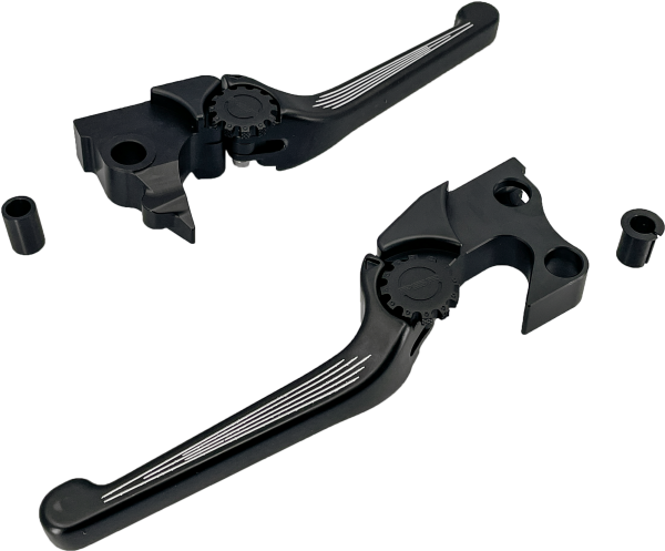 Anthem, Anthem Lever Set Contrast 14 20 XL for Harley Davidson XR1200 XL1200 Iron 883 Forty-Eight &#8211; PSR 309.95 &#8211; Adjustable Levers for Indian Models &#8211; CNC Machined Aluminum &#8211; Chrome/Black &#8211; Pair &#8211; Patent Pending Design &#8211; Fits 2010-2022 &#8211; Lever Sets, Knobtown Cycle