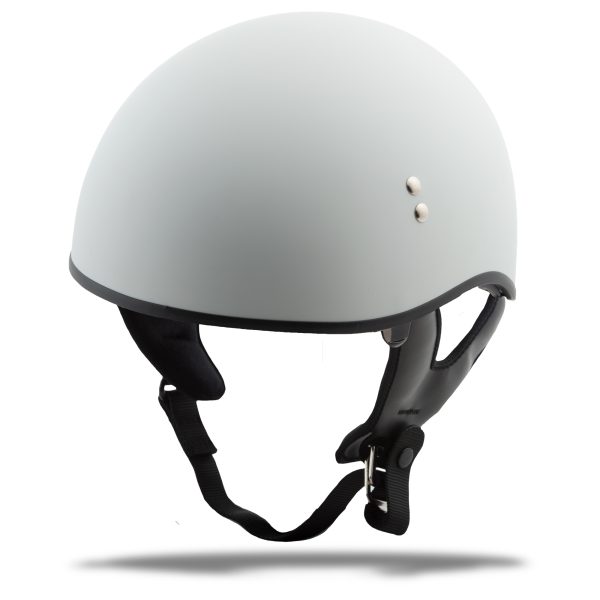 Hh 65 Half Helmet Naked Matte White Xl, GMAX HH-65 Half Helmet Naked Matte White XL | DOT Approved Helmet with COOLMAX® Interior, Dual-Density EPS Technology, Intercom Compatible | Motorcycle Half Helmets, Knobtown Cycle
