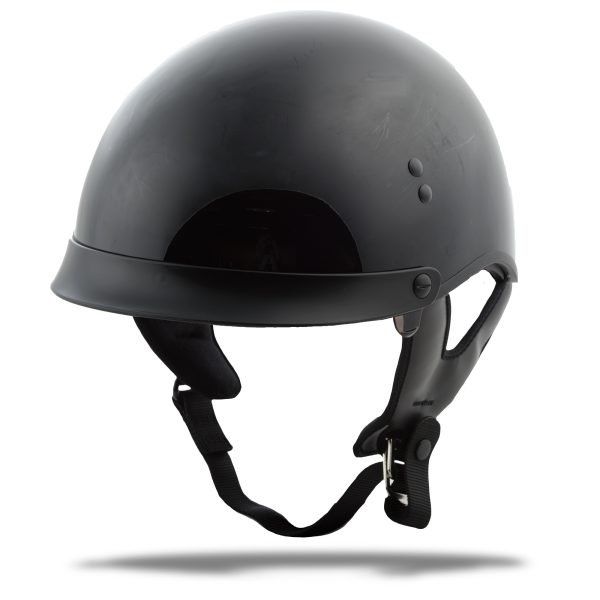 Hh 65 Half Helmet Full Dressed Black Sm, GMAX HH-65 Half Helmet Full Dressed Black Sm | DOT Approved, COOLMAX Interior, Dual Density EPS | Intercom Compatible | 191361037481, Knobtown Cycle