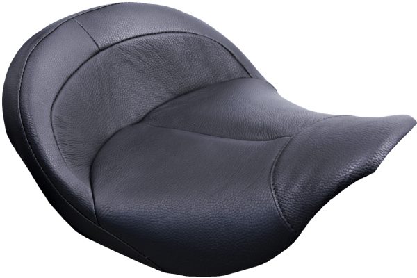 Big Ist, Danny Gray BigIST Solo Leather Seat FLH/FLT `08 Up | Reduce Vibration &#038; Shock | Stress Relief Design | Made in USA | Fits 2008-2018 Harley Davidson FLHR, FLHT, FLHX, FLTR | Wide Saddle with Back Support, Knobtown Cycle