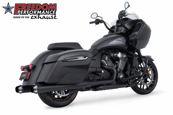 American Outlaw, American Outlaw Slip Ons 4.5″ Black W/Black Tip Indian | Freedom Performance | Increased Power | Made in USA | Fits 2014-2018 Indian Chieftain &#038; Roadmaster | $776.49, Knobtown Cycle