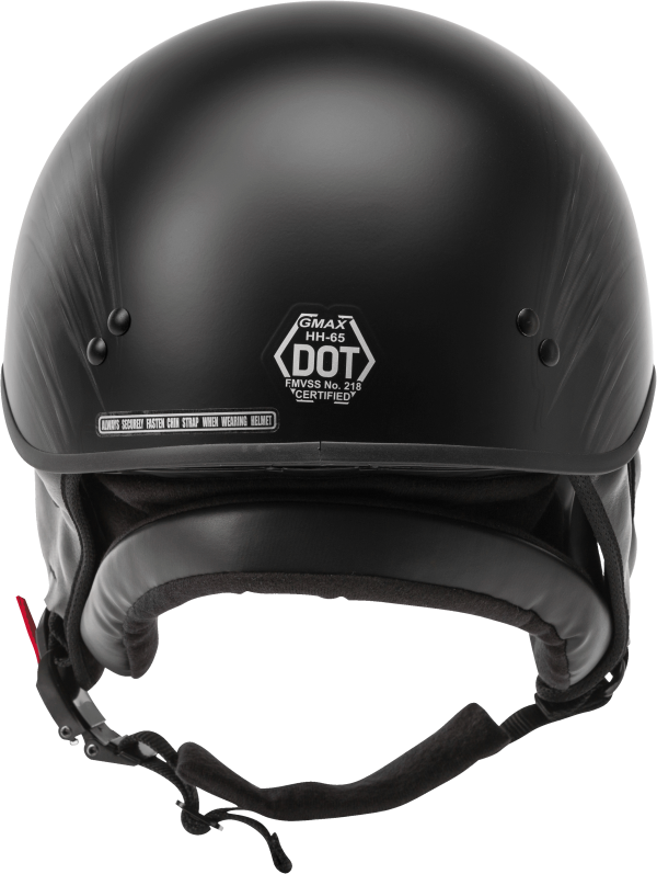 Hh 65 Half Helmet Ritual Naked Matte Black/Silver Md, GMAX HH-65 Half Helmet Ritual Naked Matte Black/Silver Md &#8211; DOT Approved COOLMAX Interior Removable Sun Shields Dual-Density EPS &#8211; Intercom Compatible, Knobtown Cycle