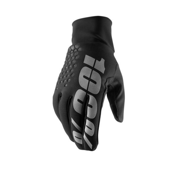 Hydromatic, Hydromatic Brisker Gloves Black Sm &#8211; Lightweight Insulated Bike Gloves for Cold Weather Cycling &#8211; Waterproof Breathable Design with Reflective Graphics &#8211; Conductive Index Finger &#038; Thumb &#8211; Size 44.5, Knobtown Cycle