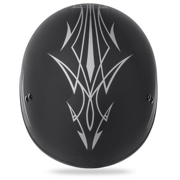Hh 65 Half Helmet Pin Naked Matte Black/Dark Silver Xl, GMAX HH-65 Half Helmet Pin Naked Matte Black/Dark Silver XL &#8211; DOT Approved Coolmax Interior Removable Sun Shields Intercom Compatible &#8211; 191361037788, Knobtown Cycle