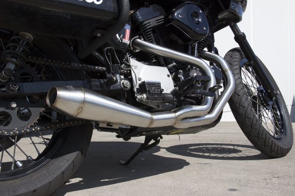 , Comp S 2in1 Exhaust Sportster Gen 2 Brushed | TBR 879.98 | Dyno Tuned Performance | Stainless Steel | Handcrafted in USA | Fits Harley-Davidson Sportster 883, 1200 | 2 into 1 Exhaust, Knobtown Cycle