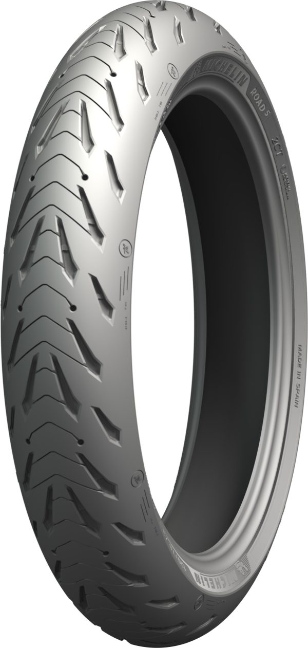 Tire Road 5 Front 120/60 Zr17 (55w) Radial Tl, MICHELIN Road 5 Front 120/60 ZR17 (55W) Radial TL Tire for Ducati Monster, Hyosung, Kawasaki, and Yamaha &#8211; Motorcycle Tire, Knobtown Cycle