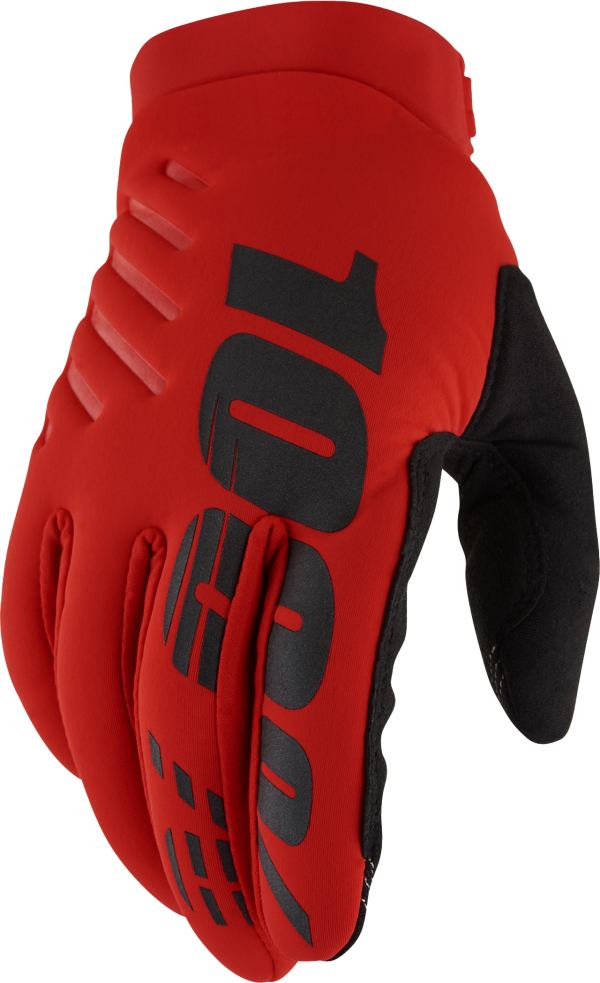 Brisker Gloves, Brisker Gloves Red Sm &#8211; Lightweight Insulated Cycling Gloves for Cold Weather &#8211; Adjustable TPR Wrist Closure, Moisture-Wicking Microfiber Interior, Reflective Graphics &#8211; Perfect for Trail Exploring and Maintenance Days, Knobtown Cycle