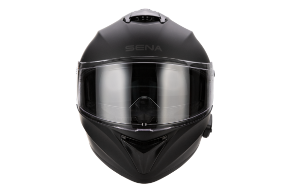 Outforce, Outforce Full Face Helmet Bluetooth Matte Black Md | DOT Approved, Bluetooth 5.0, HD Speakers, 12-hour Talk-time, Fast USB-C Charging | Sena Utility App Compatible | Smart Intercom Pairing | Inner Sun-Visor | Audio Multitasking | Advanced Noise Control, Knobtown Cycle